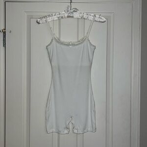 Skims White Cami Tank Ribbed Onsie